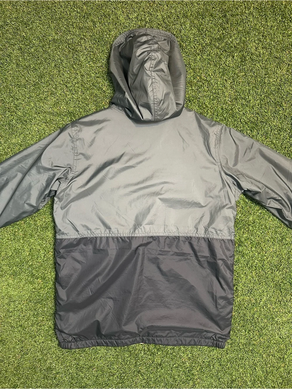 Columbia Black & Red Hooded Windbreaker Jacket
